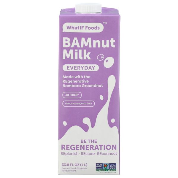 WHATIF FOODS: Everyday Bamnut Milk, 33.8 fo