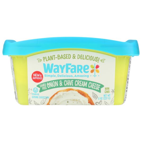 WAYFARE: Onion and Chives Cream Cheese Dairy Free, 8 oz