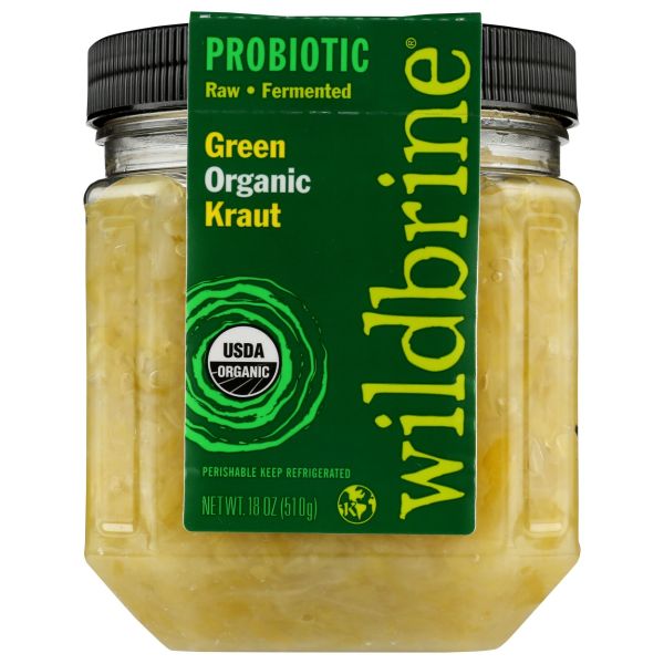 WILDBRINE: Raw Organic Green Kraut, 18 oz
