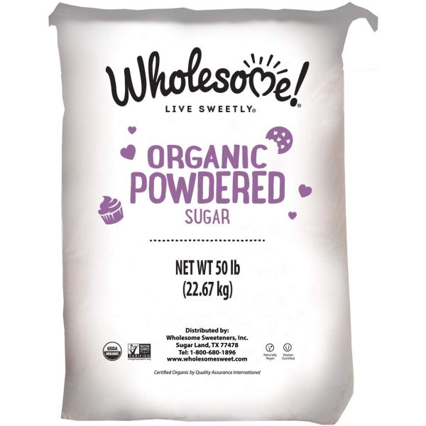 WHOLESOME: Organic Powdered Sugar, 50 lb