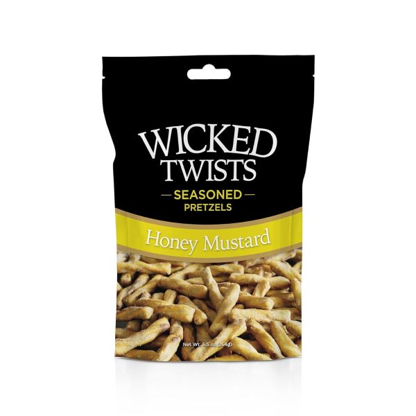 WICKED MIX: Honey Mustard Pretzel Twists, 5.5 oz