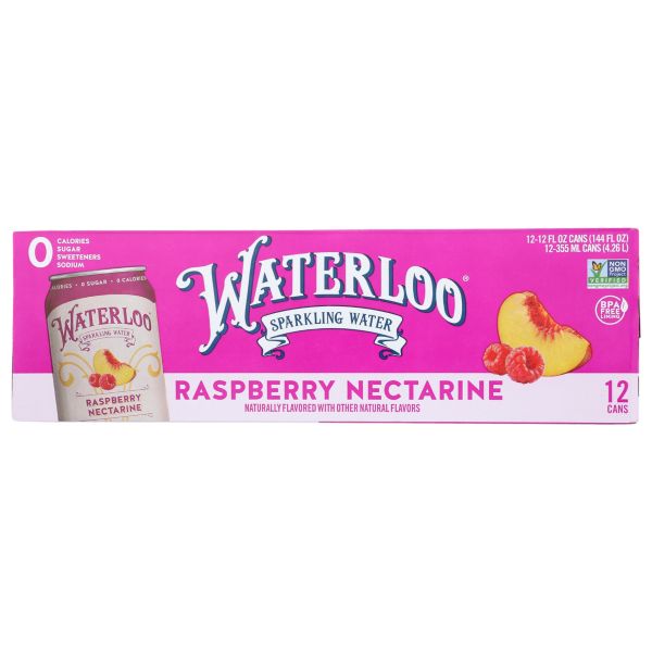 WATERLOO SPARKLING WATER: Raspberry Nectarine Water 12 Count, 144 fo