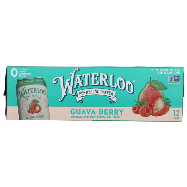 WATERLOO SPARKLING WATER: Guava Berry Water 12 Count, 144 fo