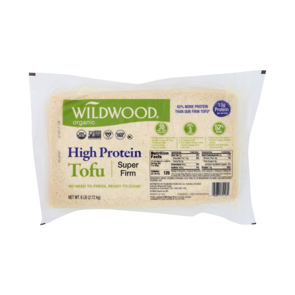 WILDWOOD: Organic High Protein Tofu Super Firm, 6 lb