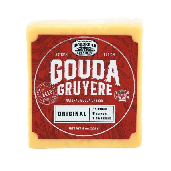 WOOD RIVER: Gouda Gruyere Original Cheese, 8 oz