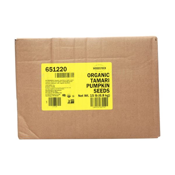 WOODSTOCK: Pumpkin Seeds Tamari Organic, 15 lb