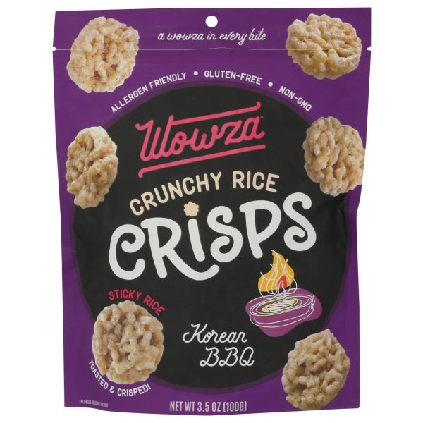 WOWZA: Korean Bbq Crunchy Rice Crisps, 3.5 oz