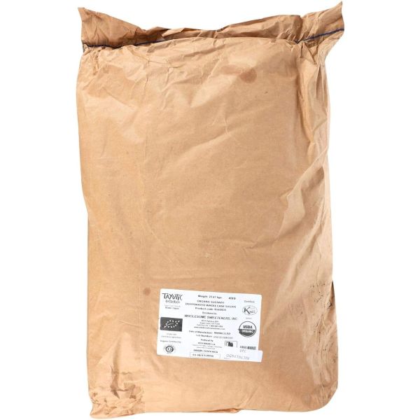 WHOLESOME SWEETENERS: Organic Sucanat Sugar, 50 lb