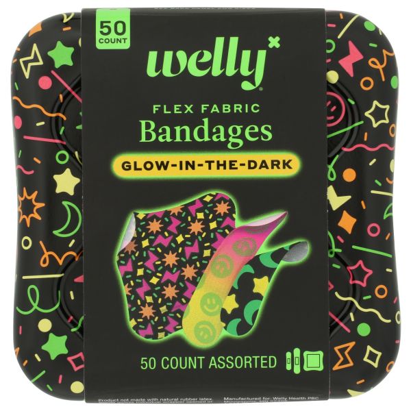 WELLY: Glow In The Dark Bandages, 50 pc