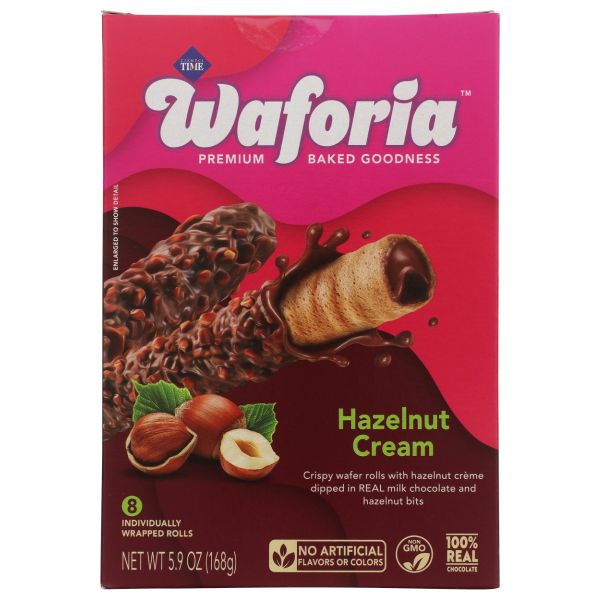 WAFORIA: Chocolate Hazelnut Cream Wafer Roll, 5.9 oz