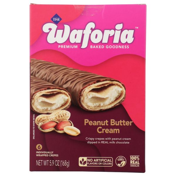 WAFORIA: Chocolate Peanut Butter Cream Crepes, 5.9 oz