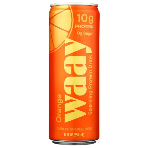 WAAY: Orange Sparkling Protein Drink, 12 fo