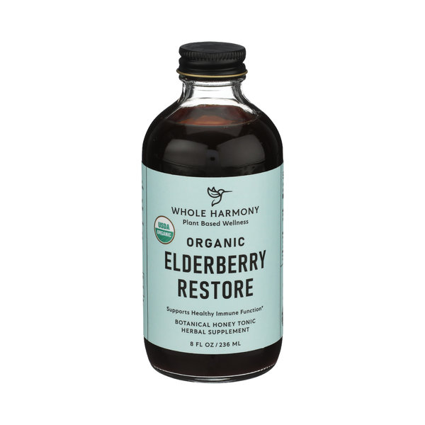 WHOLE HARMONY: Organic Elderberry Restore Syrup, 8 fo