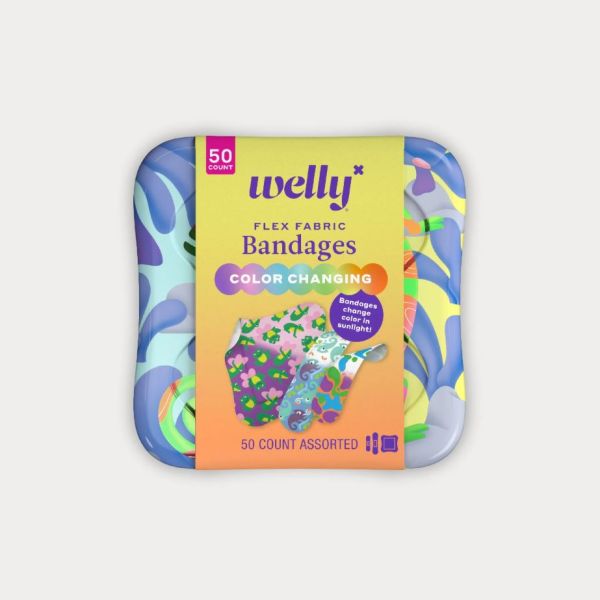 WELLY: Color Changing Chameleon Flex Fabric Bandages, 50 pc