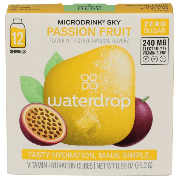WATERDROP: Passionfruit Hydration Cubes, 0.89 fo