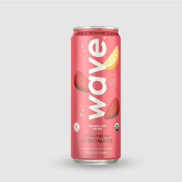 WAVE: Strawberry Lemonade Sparkling Water, 12 fo