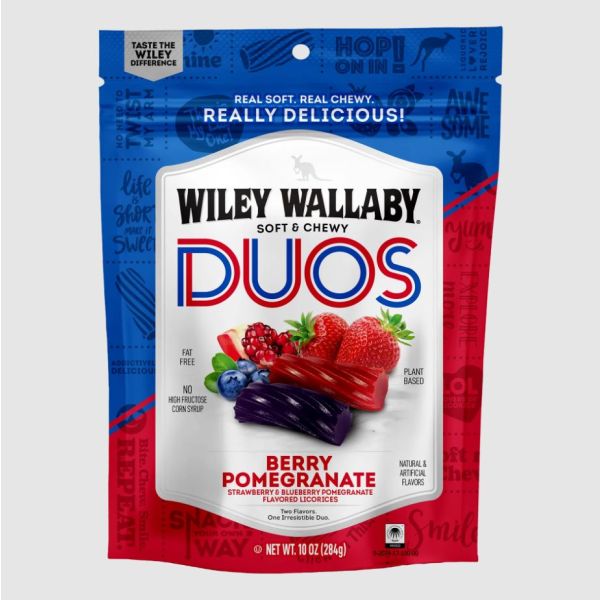 WILEY WALLABY: Berry Pomegranate Licorice Duos, 10 oz
