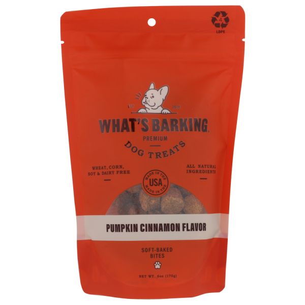 WHATS BARKING: Pumpkin Cinnamon Soft Bites, 6 oz