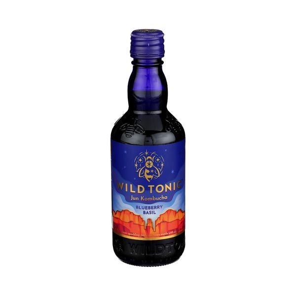 WILD TONIC: Blueberry Basil Jun Kombucha, 12 fo