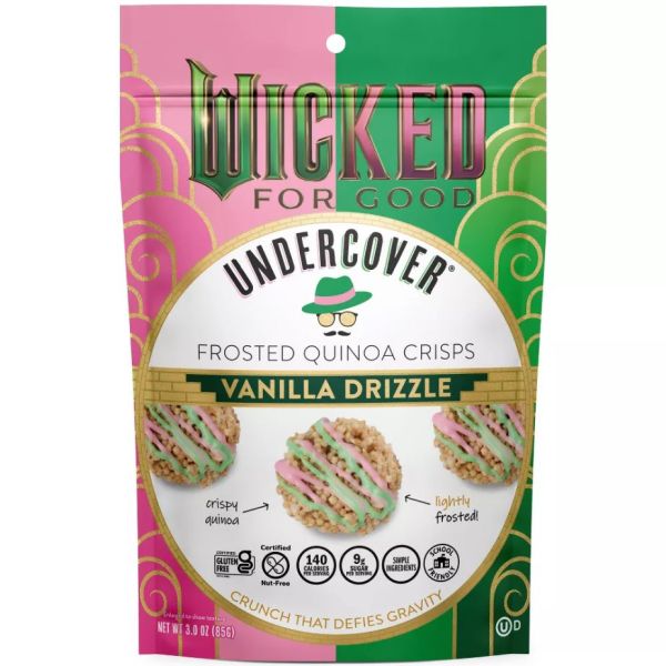 UNDERCOVER QUINOA: Vanilla Drizzle Frosted Quinoa Crisps, 3 oz