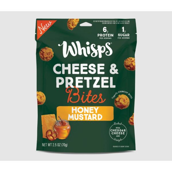 WHISPS: Honey Mustard Cheese and Pretzel Bites, 2.5 oz