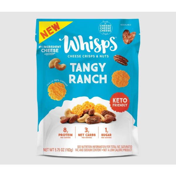 WHISPS: Tangy Ranch Cheese Crisps and Nuts, 5.75 oz