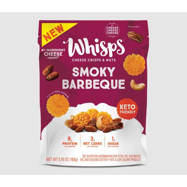 WHISPS: Smoky Barbeque Cheese Crisps and Nuts, 5.75 oz
