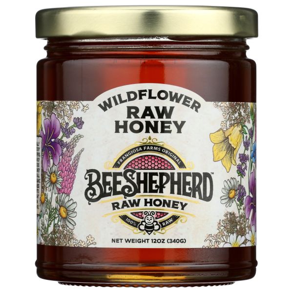 BEE SHEPHERD: Raw Honey Wildflower, 12 oz