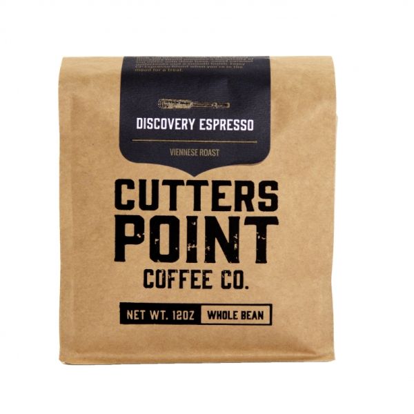 CUTTERS POINT COFFEE CO.: Discovery Espresso Whole Bean Coffee, 12 oz