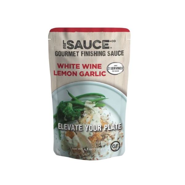 LE SAUCE & CO: White Wine Lemon Garlic Sauce, 4.5 oz
