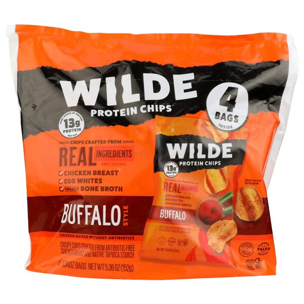 WILDE SNACKS: Buffalo Style Chips 4Pk, 5.4 oz