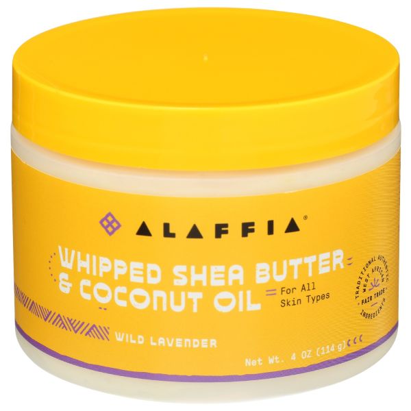 ALAFFIA: Whipped Shea Butter and Coconut Oil Wild Lavender, 4 oz