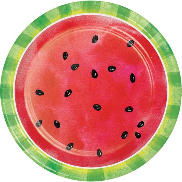 CREATIVE CONVERTING: Watermelon Dinner Plate, 8 ea