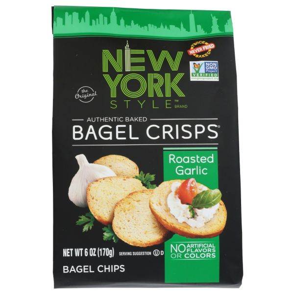 NEW YORK STYLE: Roasted Garlic Bagel Crisps, 6 oz