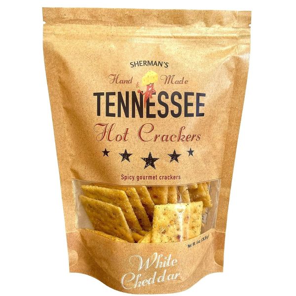 SHERMANS TENNESSEE HOT CR: White Cheddar Flavor Crackers, 6 oz
