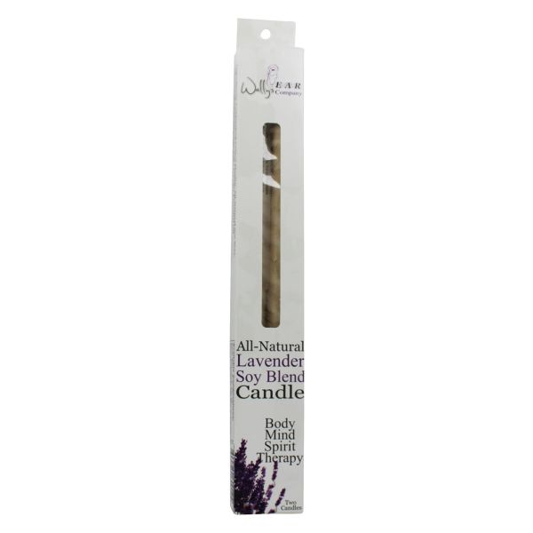 WALLY: Paraffin Ear Candles Lavender, 2 Candles