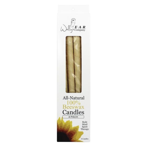 WALLY'S NATURAL PRODUCTS: Unscented Beeswax Ear Candle, 4 Candles