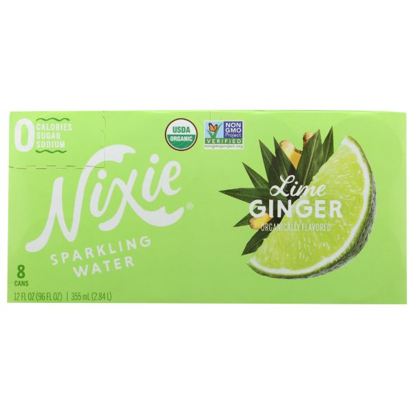 NIXIE: Lime Ginger Sparkling Water 8Pk, 96 fo