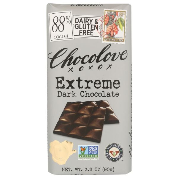 CHOCOLOVE: Extreme Dark Chocolate Bar, 3.2 oz