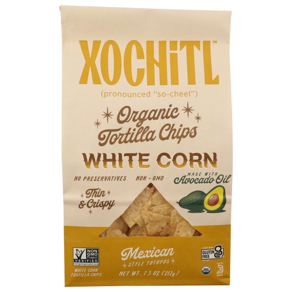 XOCHITL: Organic White Corn Tortilla Chips, 7.5 oz