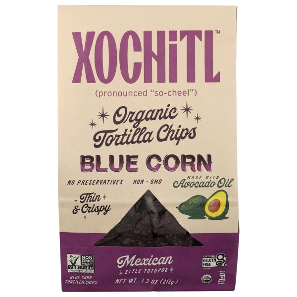 XOCHITL: Organic Blue Corn Tortilla Chips, 7.5 oz