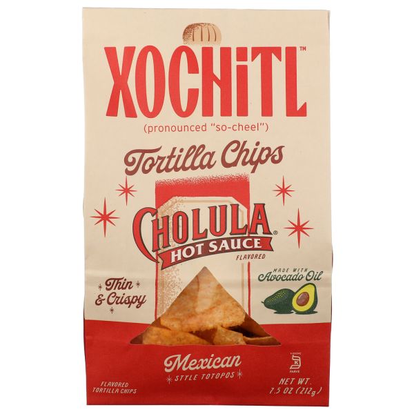 XOCHITL: Cholula Hot Sauce Tortilla Chips, 7.5 oz