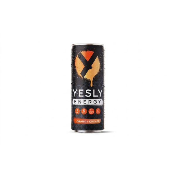 YESLY WATER: Orange Cream Energy Drink, 12 fo