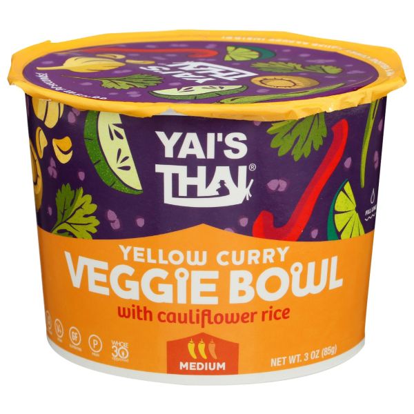 YAIS THAI: Thai Yellow Curry Bowl, 3 oz