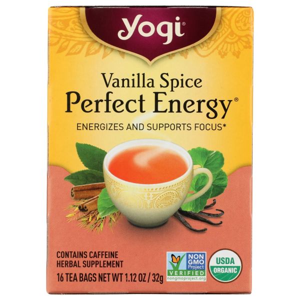 YOGI TEAS: Vanilla Spice Perfect Energy Tea, 16 bg