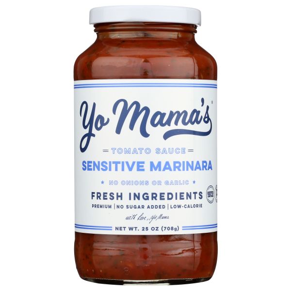 YO MAMAS FOODS: Sensitive Marinara Sauce, 25 oz