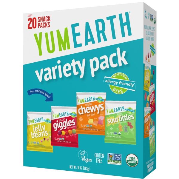 YUMEARTH: Organic Variety Pack 20 Count, 10 oz