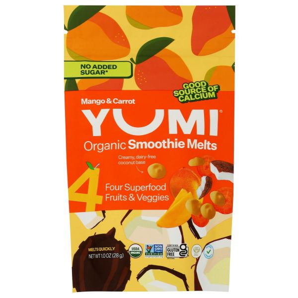 YUMI: Organic Smoothie Melts Mango and Carrot, 1 oz