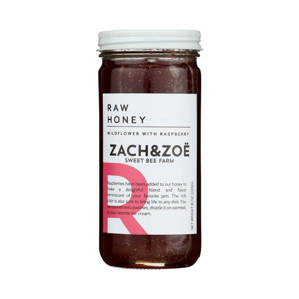 ZACH & ZOE SWEET BEE FARM: Wildflower Honey With Raspberry, 8 oz