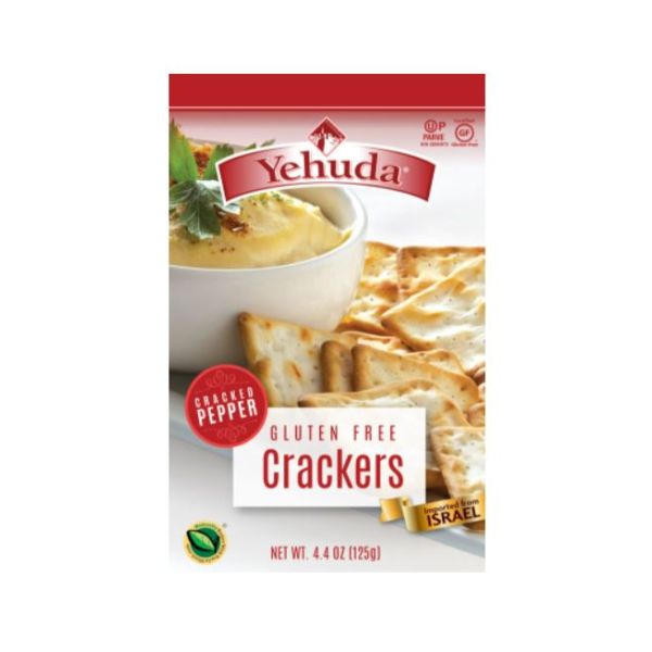 YEHUDA: Gluten Free Cracked Pepper Crackers, 4.4 oz